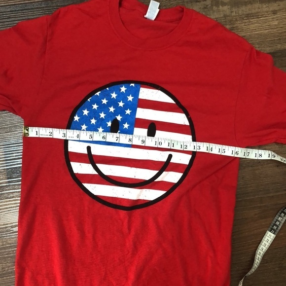 Jerzees dri power American smiling face shirt - Picture 2 of 7